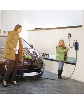 Qoltec Mobilna ładowarka do samochodów EV 2 w 1 typ2 | 7kW | 230V | CEE 5 PIN