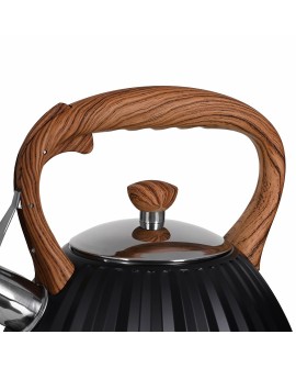 PROMIS CZAJNIK 3,0 L, ANTONIO, CZARNY, DREWNIANA R