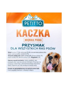 PETITTO Miękkie paski z kaczki 500G