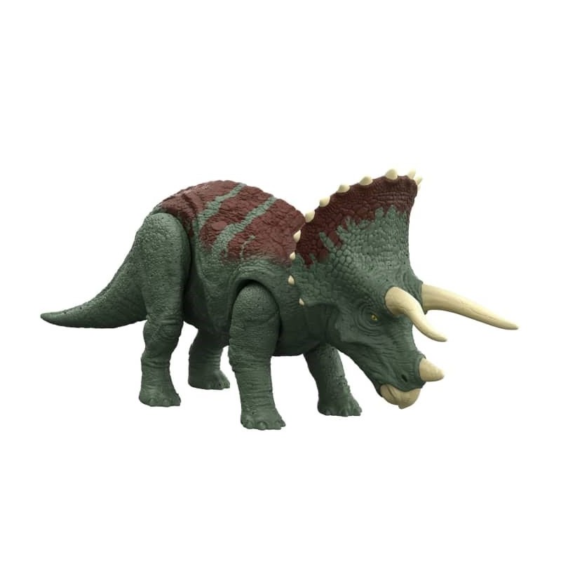 Jurassic World Dinozaur Dziki ryk Triceratops dinozaur HDX34 HDX17 MATTEL
