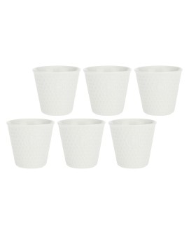 Zestaw 6 kubków Aperegina - Biały, 75 ml