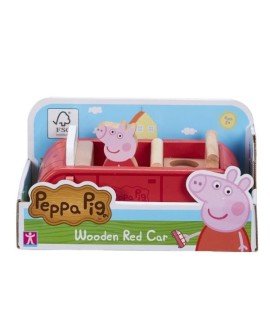 PROMO Peppa Pig - Drewniany samochód z figurką Świnka Peppa 07208