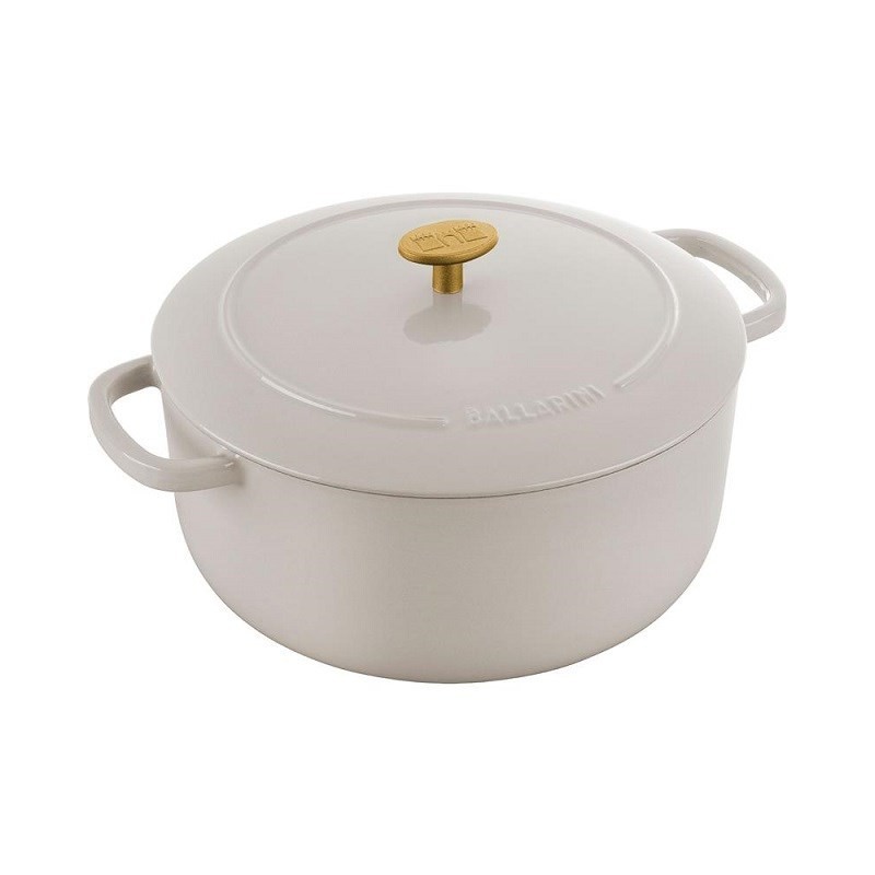 Garnek żeliwny okrągły BALLARINI BELLAMONTE 75003-552-0 - 5,5 LTR KOŚĆ SŁONIOWA