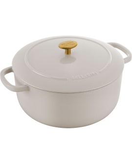 Garnek żeliwny okrągły BALLARINI BELLAMONTE 75003-552-0 - 5,5 LTR KOŚĆ SŁONIOWA