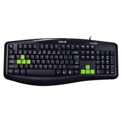 E-blue Elated klawiatura przewodowa (USB) US, czarna, EOL