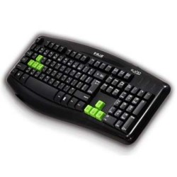 E-blue Elated klawiatura przewodowa (USB) US, czarna, EOL