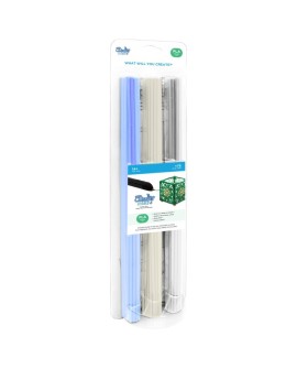 3DOODLER CREATE I PRO FILAMENT PLA 3MM, 75 SZTUK, 3 KOLORY (NIEB/PRZEZR/BIA), PL-CLEAR-75