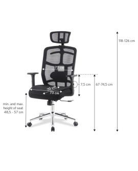 Techly ICA-CT MC020 krzesło obrotowe Obite siedzisko Oparcie siatkowe