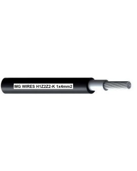 Przewód fotowoltaiczny // MG Wires // 1x4mm2, 0,6/1kV czarny H1Z2Z2-K-4mm2 BK, szpula 500m