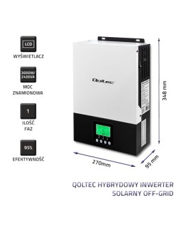 QOLTEC INWERTER SOLARNY HYBRYDOWY OFF-GRID 2.4KW | 80A | MPPT | SINUS