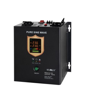 Przetwornica solarna naścienna (inwerter) KEMOT PROsolar-800 (12V 230V 800VA/500W)