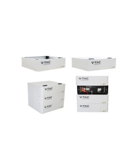 Stojak RACK do magazynów energii V-TAC VT48100E-P2 modularny regał 5,12kWh 5 modułów max (SKU 11556) Biały