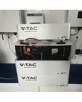 Stojak RACK do magazynów energii V-TAC VT48100E-P2 modularny regał 5,12kWh 5 modułów max (SKU 11556) Biały