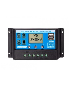 Regulator solarny SOL PWM 20A + 2xUSB