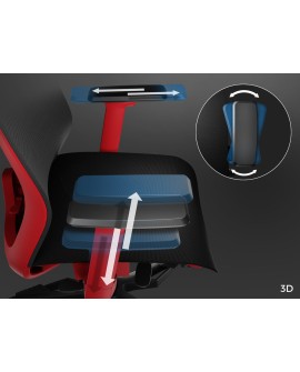 FOTEL ERGONOMICZNY GENESIS ASTAT 700 G2 CZERWONY
