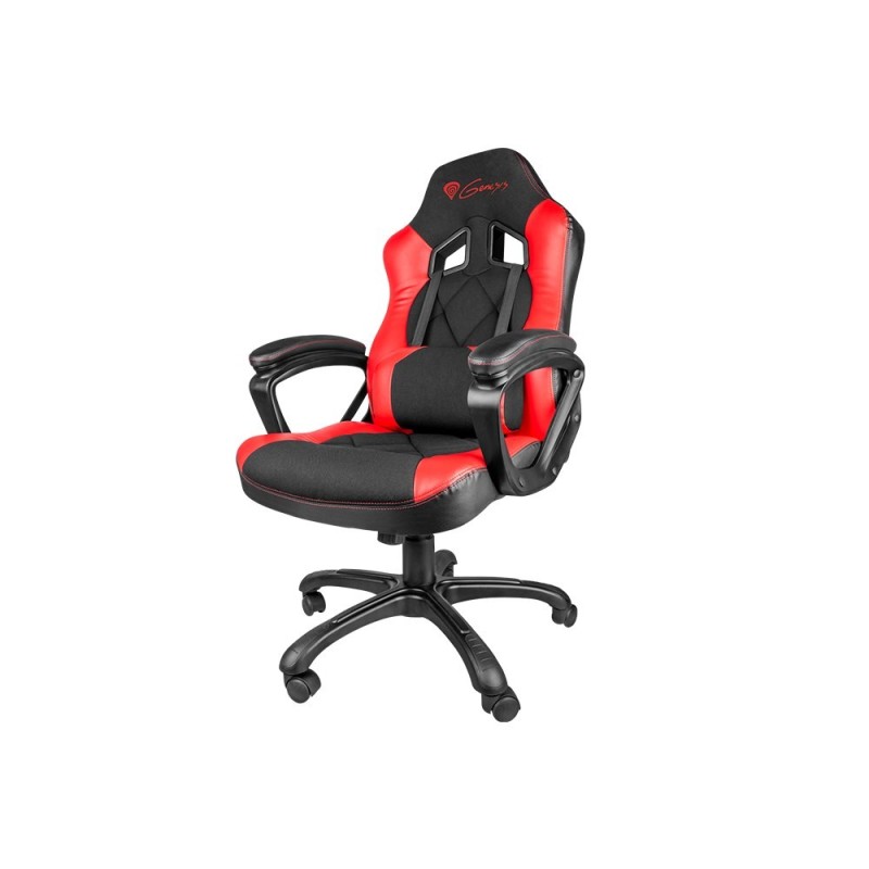 GENESIS SX33 Fotel dla gracza Obite siedzisko Czarny, Czerwony