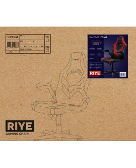 Fotel gamingowy TRUST GXT703R RIYE czerwone (24986)