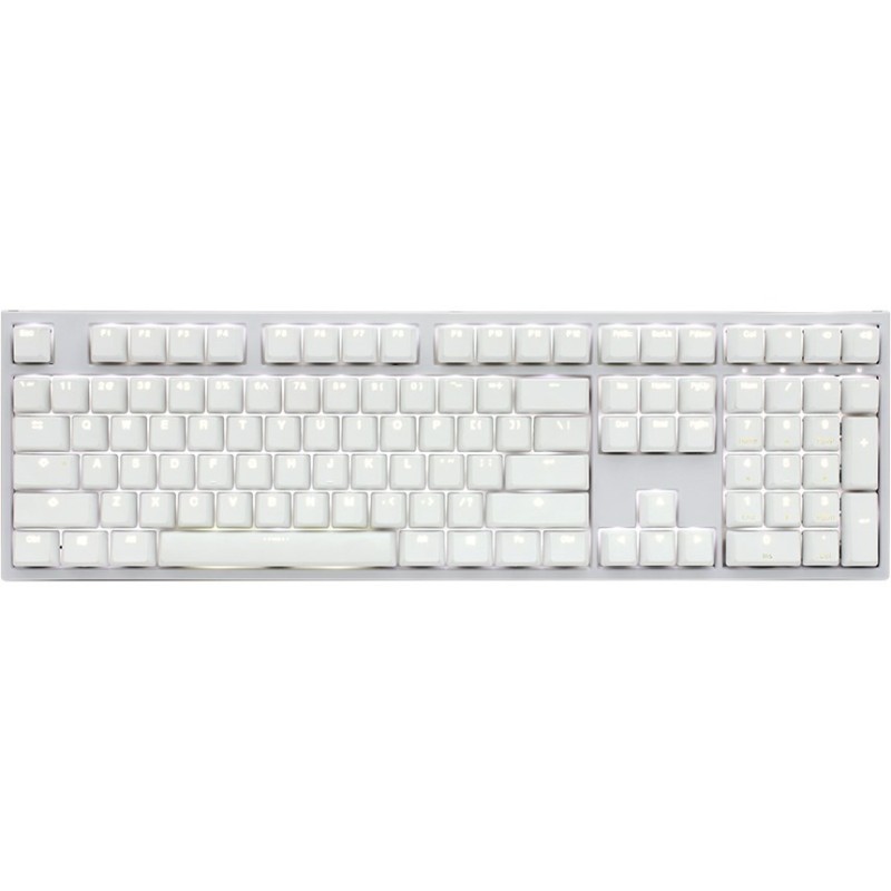 Ducky One 2 White Edition klawiatura Uniwersalne USB Niemiecki Biały