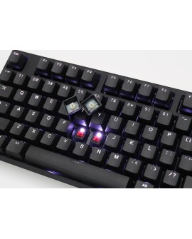 Ducky One 2 White LED klawiatura Uniwersalne USB Niemiecki Czarny, Biały