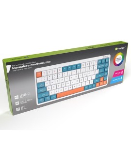 Klawiatura mechaniczna Tracer FINA 84 White/Blue (Outemu Red Switch) TRAKLA47309