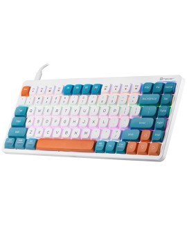 Klawiatura mechaniczna Tracer FINA 84 White/Blue (Outemu Red Switch) TRAKLA47309