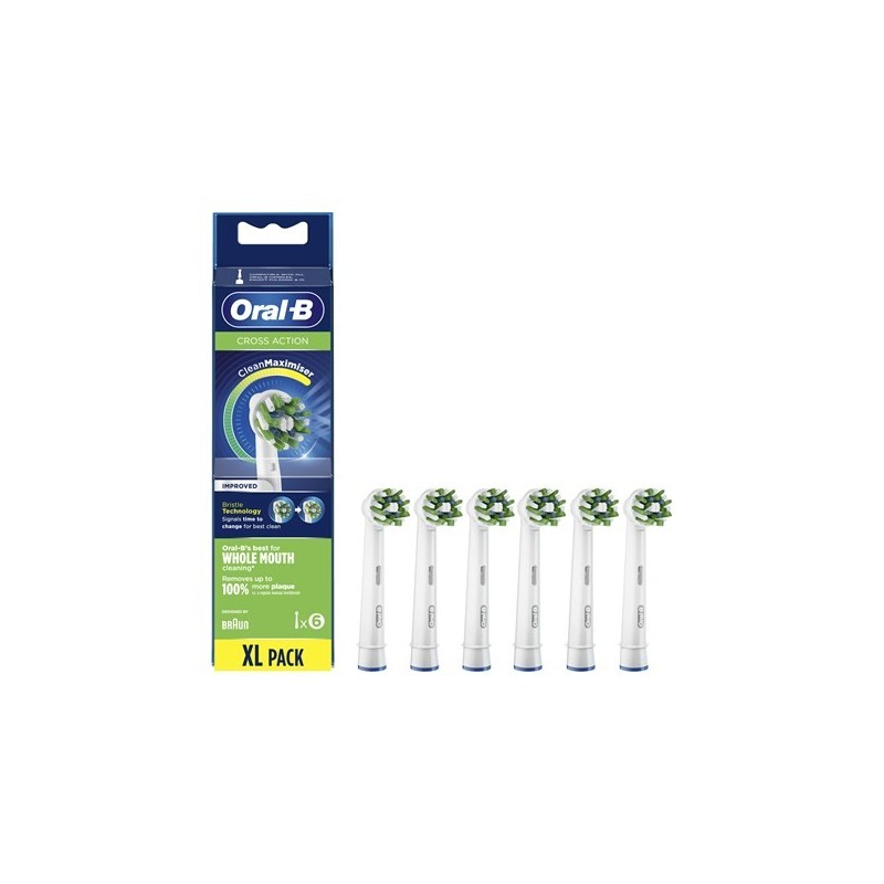 Wymienne główki szczoteczki Oral-B CrossAction | EB50RB-6 | Głowy | Dla dorosłych | Liczba główek szczoteczki w zestawie: 6 |