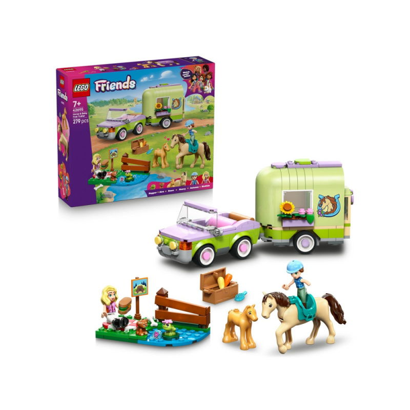 LEGO FRIENDS Przyczepa z koniem i źrebaczkiem 42695