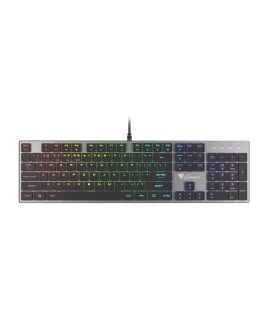 GENESIS Thor 420 RGB klawiatura Gaming USB AZERTY US English Srebrny