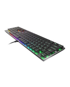 GENESIS Thor 420 RGB klawiatura Gaming USB AZERTY US English Srebrny