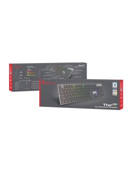 GENESIS Thor 420 RGB klawiatura Gaming USB AZERTY US English Srebrny