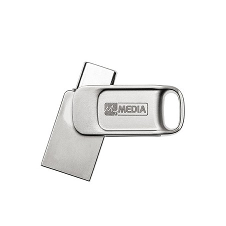MyMedia MyDual USB 2.0, USB 2.0, 32GB, srebrny, 69266, USB A / USB C, z osłoną