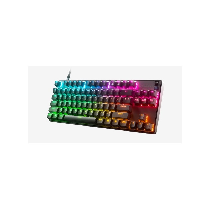 SteelSeries Gaming Keyboard Apex 9 TKL Gaming keyboard Durable and Portable, the detachable USB-C braided cable can withstand