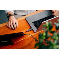 Verbatim USB flash disk, USB C a USB 3.2 Gen 1, 128GB, Dual QuickStick, szary, 32040, USB C, z oczkiem na brelok