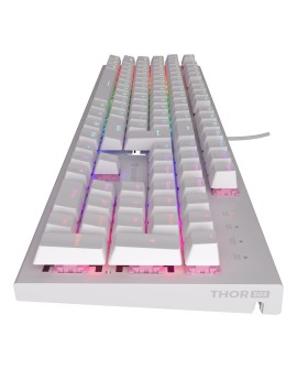 GENESIS Thor 303 klawiatura Gaming USB QWERTY US English Biały