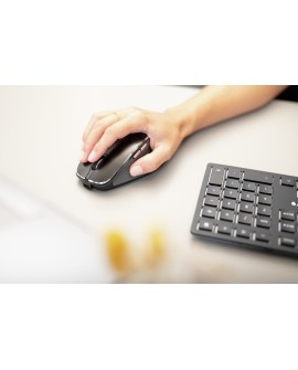 CHERRY DW 9500 SLIM klawiatura Dołączona myszka Uniwersalne RF Wireless + Bluetooth QWERTZ Niemiecki Czarny, Szary