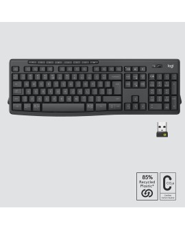 Logitech MK370 Combo for Business klawiatura Dołączona myszka Biuro RF Wireless + Bluetooth QWERTZ Swiss Grafitowy