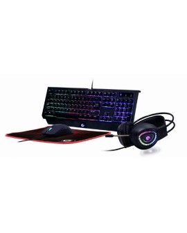 Gembird GGS-UMGL4-01 klawiatura Dołączona myszka USB QWERTY US English Czarny