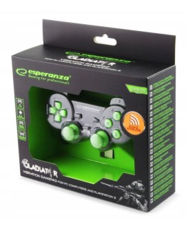 Gamepad bezprzewodowy Esperanza GLADIATOR EGG108G (PC, PS3 kolor czarny)