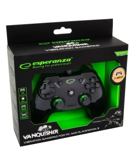 Gamepad Esperanza Vanquisher EGG110K (PC, PS3 kolor czarny, kolor zielony)