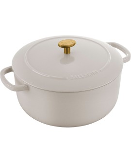 Garnek żeliwny okrągły Ballarini Bellamonte 4l, 24cm, Kość słoniowa