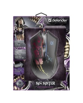 DEFENDER MYSZ PRZEWODOWA GAMINGOWA SIN'SISTER GM-933 OPTIC 7200 DPI 6P 52933