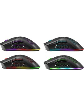 DEFENDER MYSZ BEZPRZEWODOWA GM-709L WARLOCK RF RGB 2400DPI 8P, 5 TRYBÓW PODŚWIETLENIA, DZIUROWANA 52709