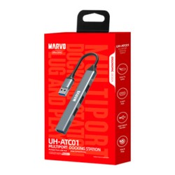 USB (3.0) hub 4-port, UH-ATC01, metalowy, Marvo, EOL