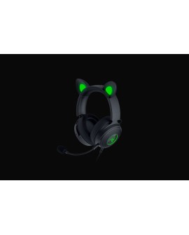 Razer Wired, Nauszne, Czarny, Zestaw słuchawkowy do gier, Kraken V2 Pro, Kitty Edition