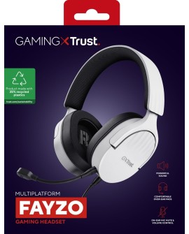 Słuchawki TRUST GXT489W FAYZO HEADSET WHT (25210)