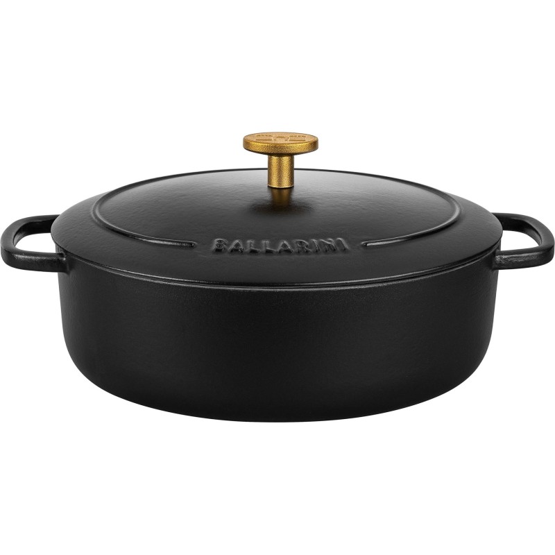 Garnek żeliwny owalny BALLARINI BELLAMONTE 75003-546-0 - 5,5 ltr czarny