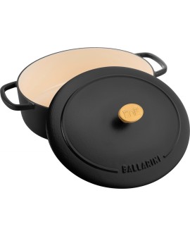 Garnek żeliwny owalny BALLARINI BELLAMONTE 75003-546-0 - 5,5 ltr czarny