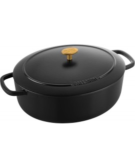 Garnek żeliwny owalny BALLARINI BELLAMONTE 75003-546-0 - 5,5 ltr czarny