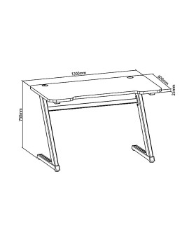Biurko gamingowe nano RS RS120 (1200mm x 600 mm x 750mm)