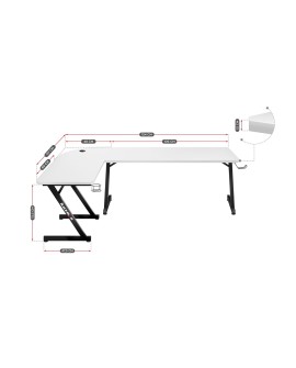 Biurko gamingowe Huzaro Hero 7.0 White